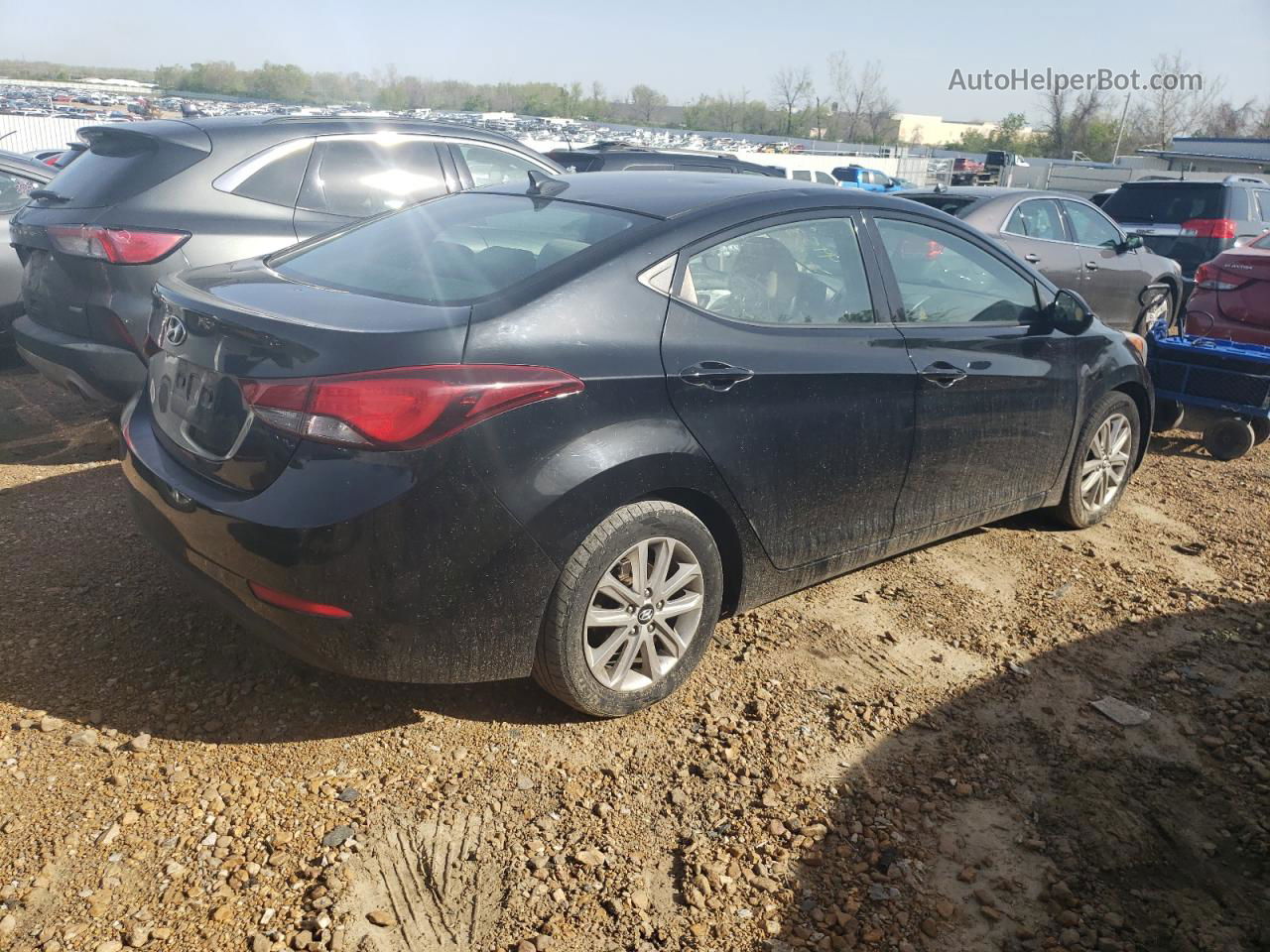 2014 Hyundai Elantra Se Black vin: KMHDH4AE6EU041725