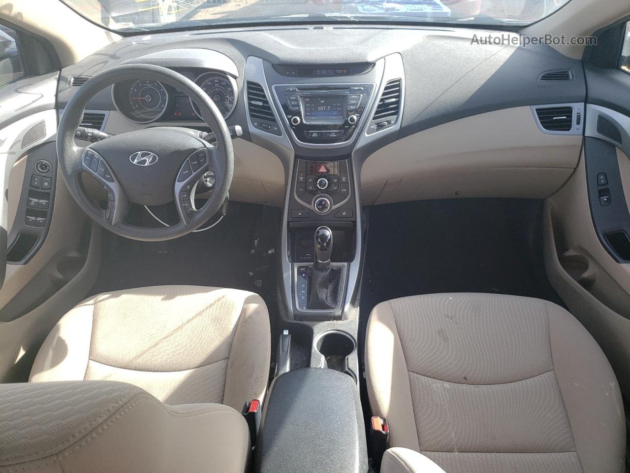 2014 Hyundai Elantra Se Черный vin: KMHDH4AE6EU041725