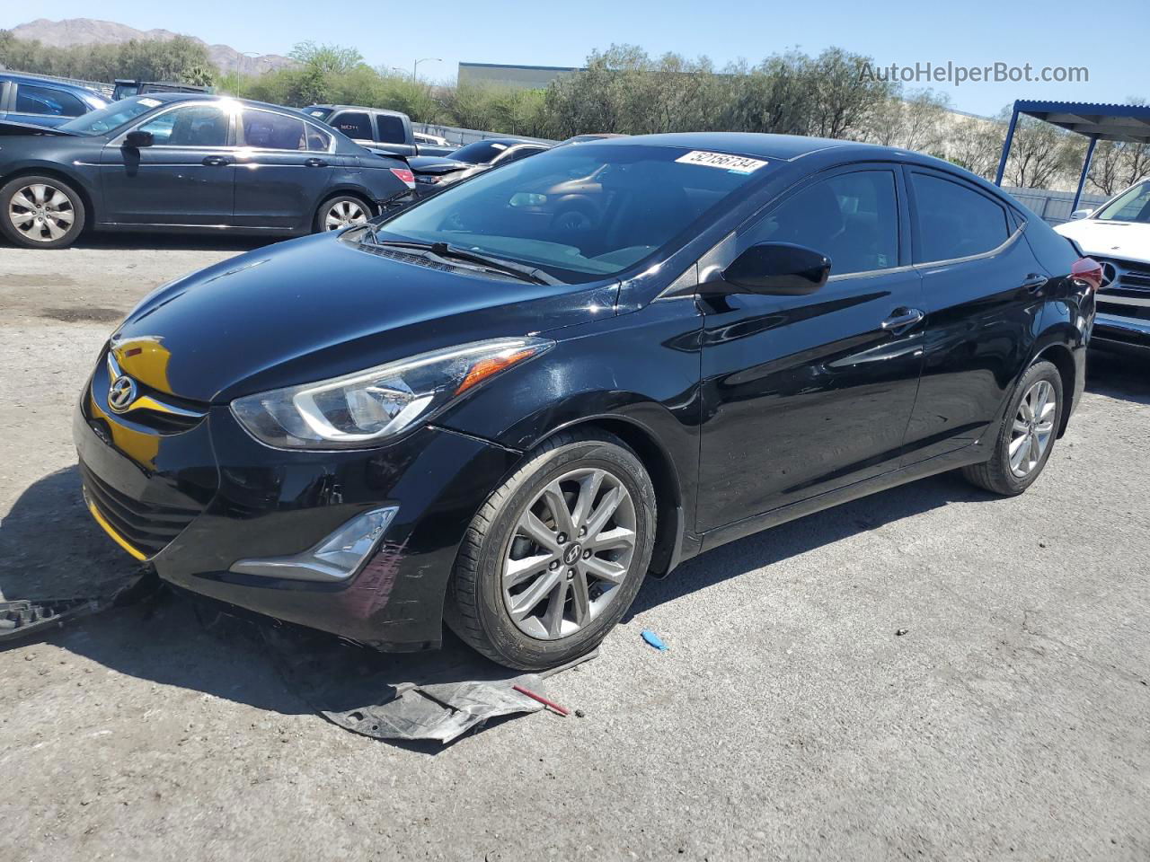 2014 Hyundai Elantra Se Black vin: KMHDH4AE6EU046164