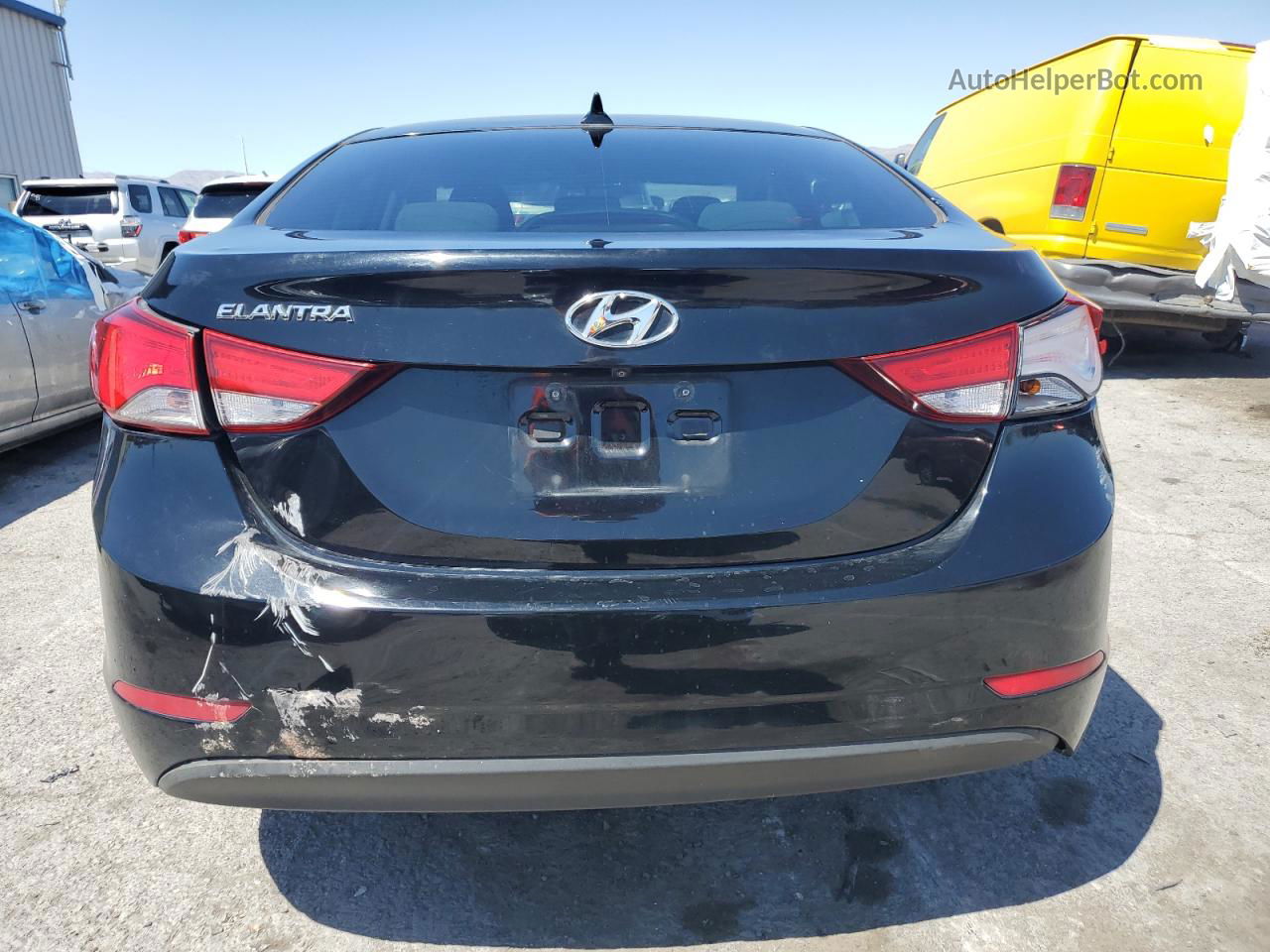 2014 Hyundai Elantra Se Black vin: KMHDH4AE6EU046164