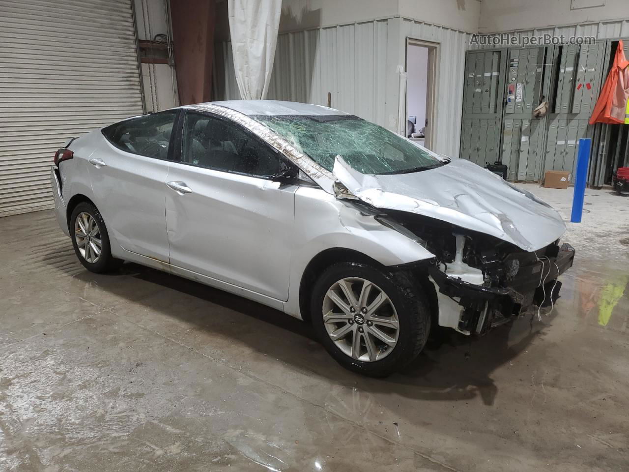 2014 Hyundai Elantra Se Silver vin: KMHDH4AE6EU050280