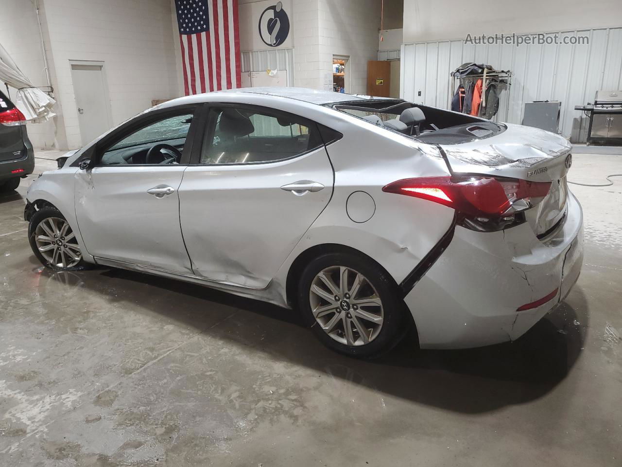 2014 Hyundai Elantra Se Silver vin: KMHDH4AE6EU050280