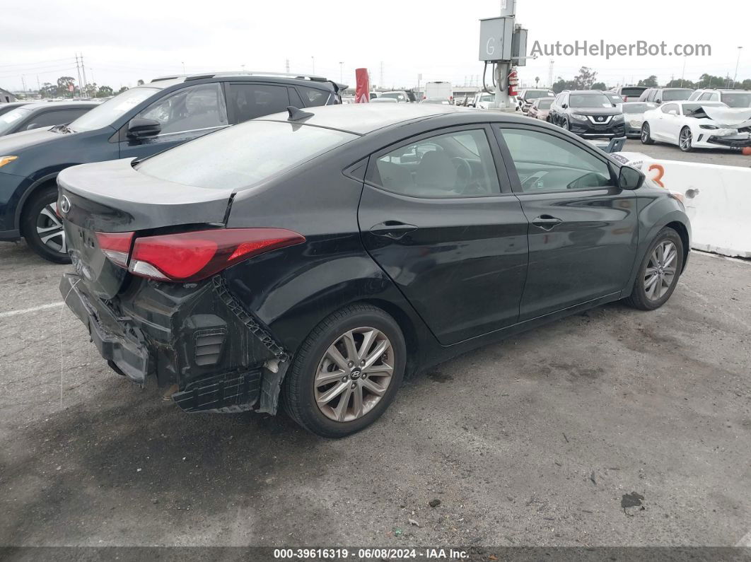 2014 Hyundai Elantra Se Черный vin: KMHDH4AE6EU062364