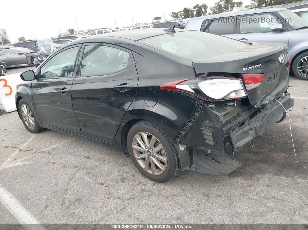 2014 Hyundai Elantra Se Черный vin: KMHDH4AE6EU062364