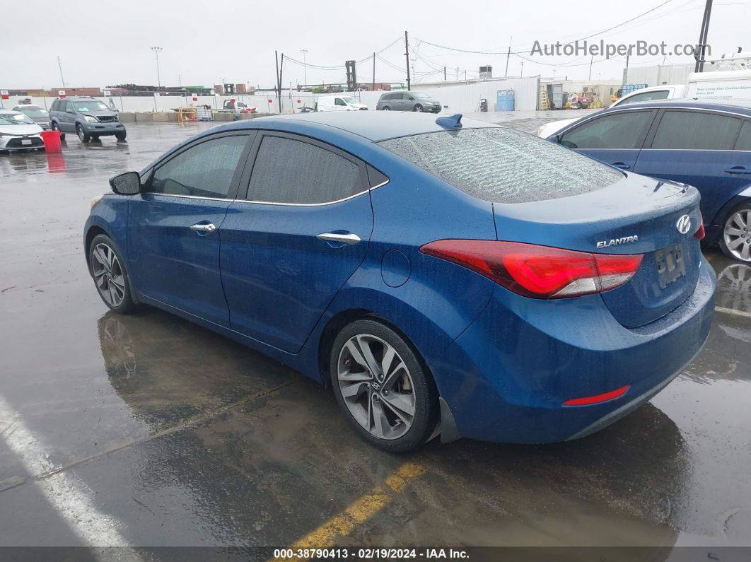 2014 Hyundai Elantra Limited Синий vin: KMHDH4AE6EU071338