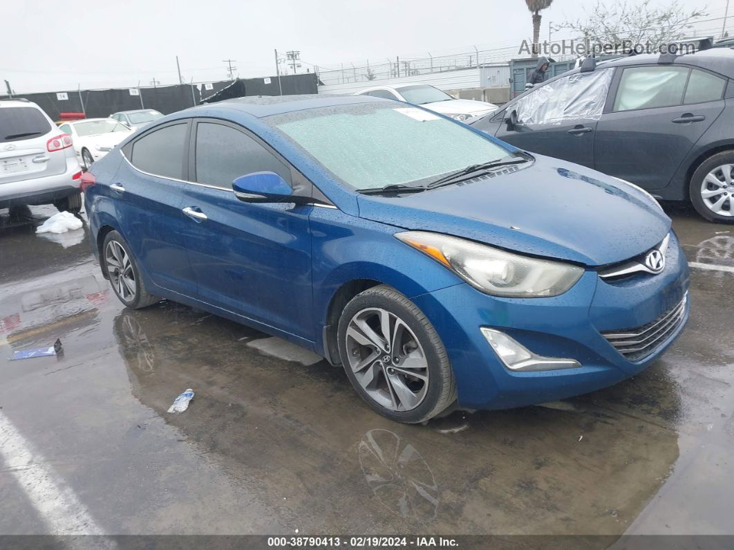 2014 Hyundai Elantra Limited Blue vin: KMHDH4AE6EU071338