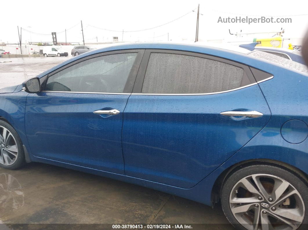 2014 Hyundai Elantra Limited Синий vin: KMHDH4AE6EU071338