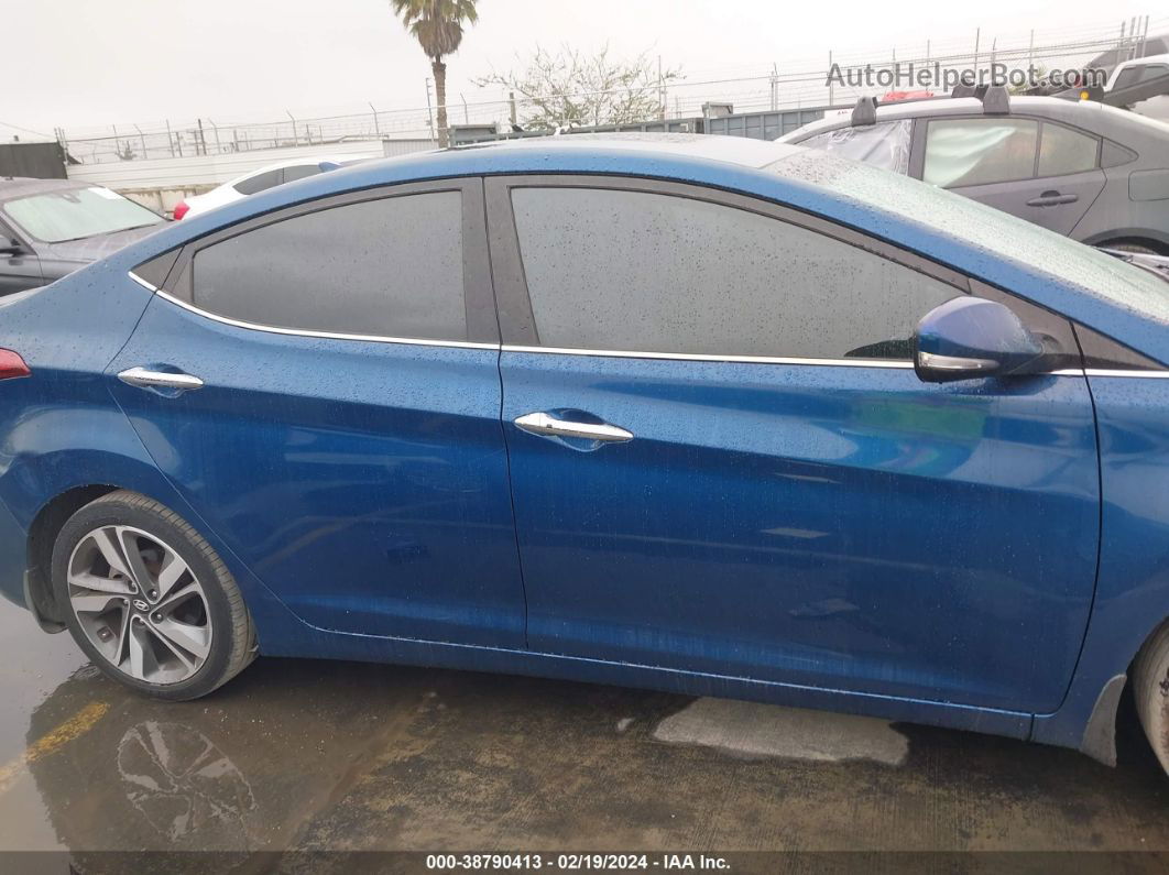 2014 Hyundai Elantra Limited Синий vin: KMHDH4AE6EU071338