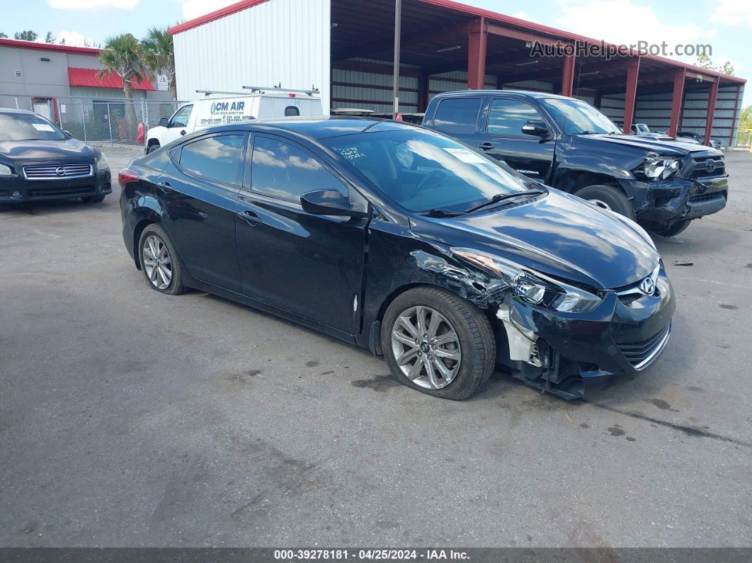 2014 Hyundai Elantra Se Black vin: KMHDH4AE6EU121607