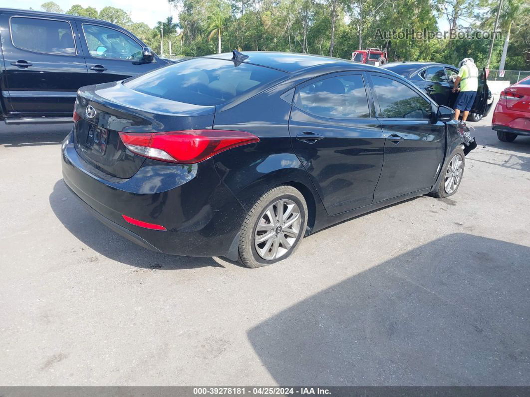 2014 Hyundai Elantra Se Black vin: KMHDH4AE6EU121607