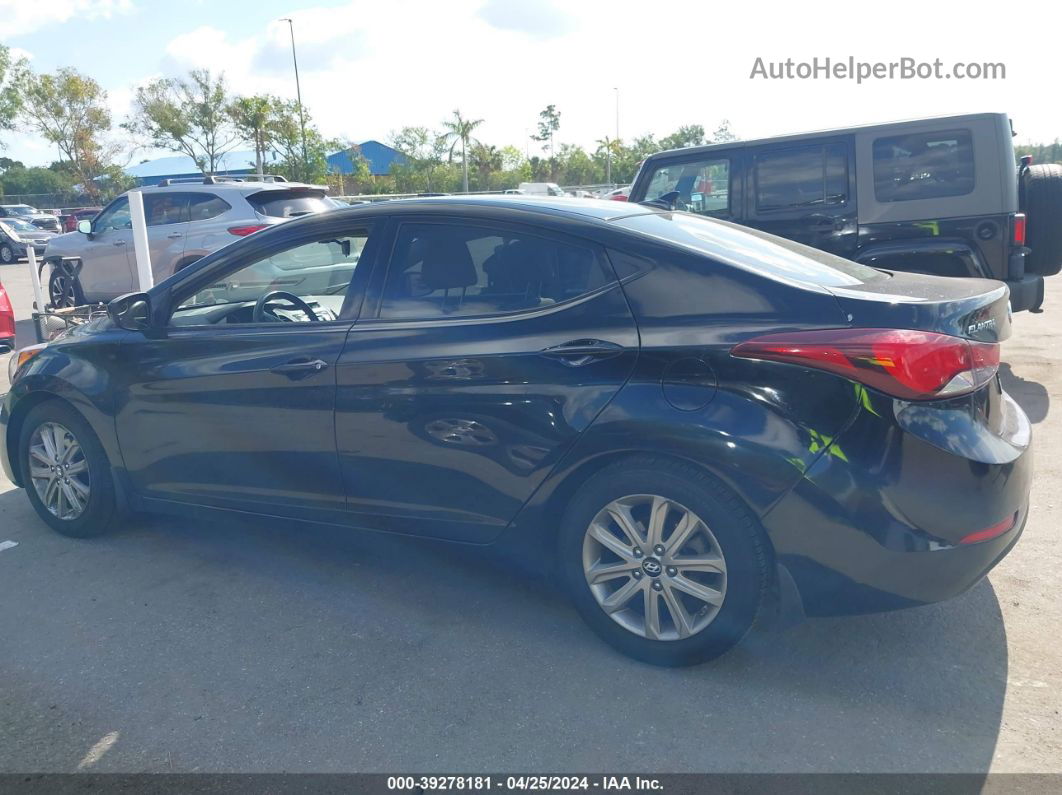 2014 Hyundai Elantra Se Black vin: KMHDH4AE6EU121607