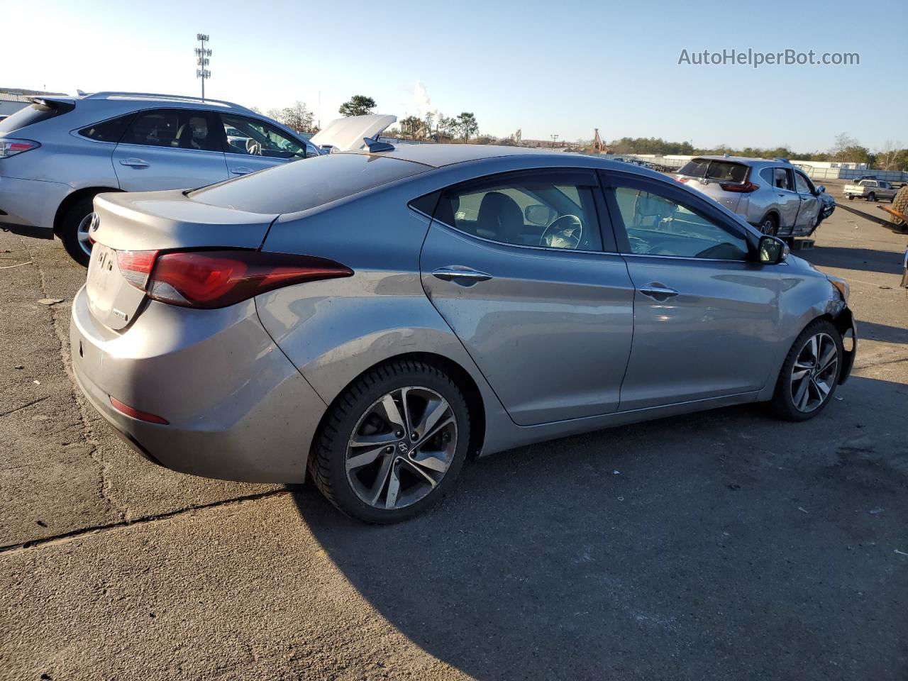 2014 Hyundai Elantra Se Gray vin: KMHDH4AE6EU129299