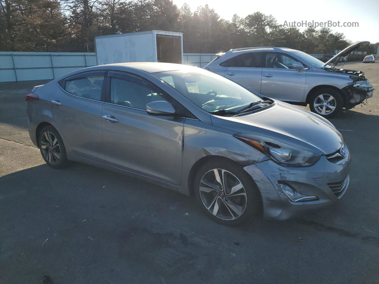 2014 Hyundai Elantra Se Gray vin: KMHDH4AE6EU129299