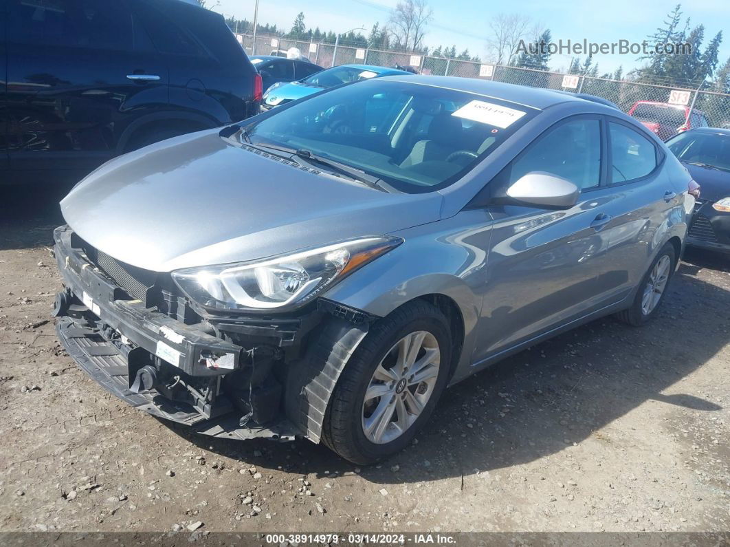 2014 Hyundai Elantra Se Silver vin: KMHDH4AE6EU158477