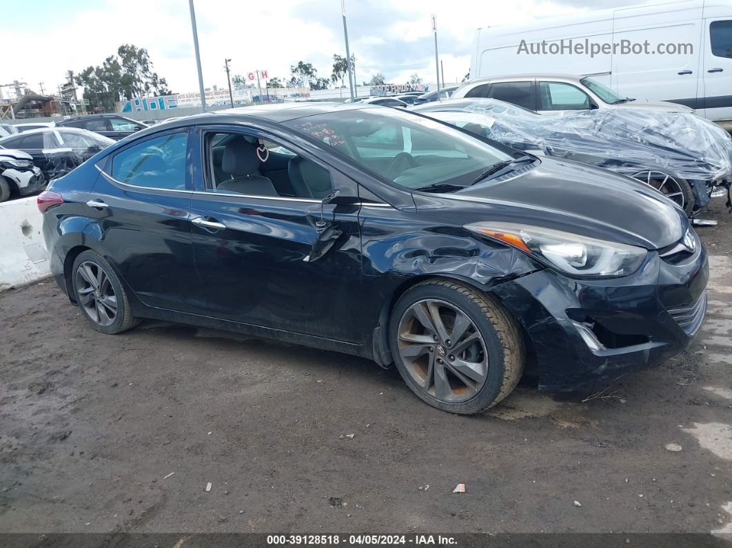 2014 Hyundai Elantra Limited Black vin: KMHDH4AE6EU171892