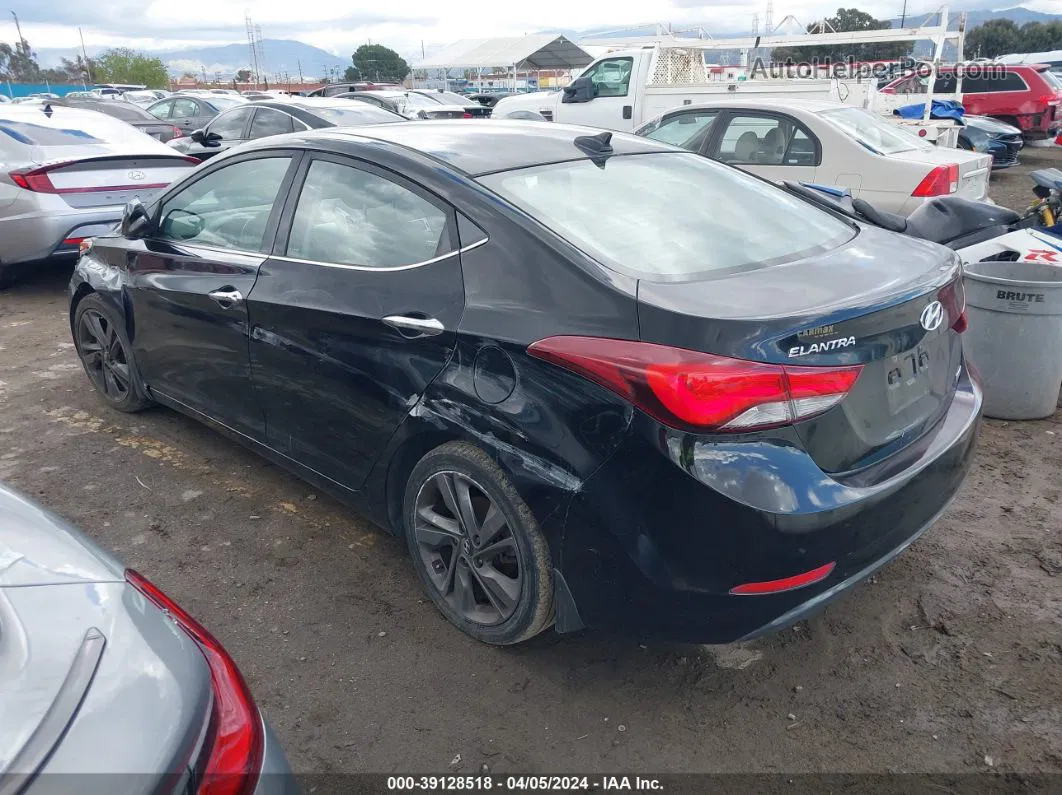 2014 Hyundai Elantra Limited Black vin: KMHDH4AE6EU171892