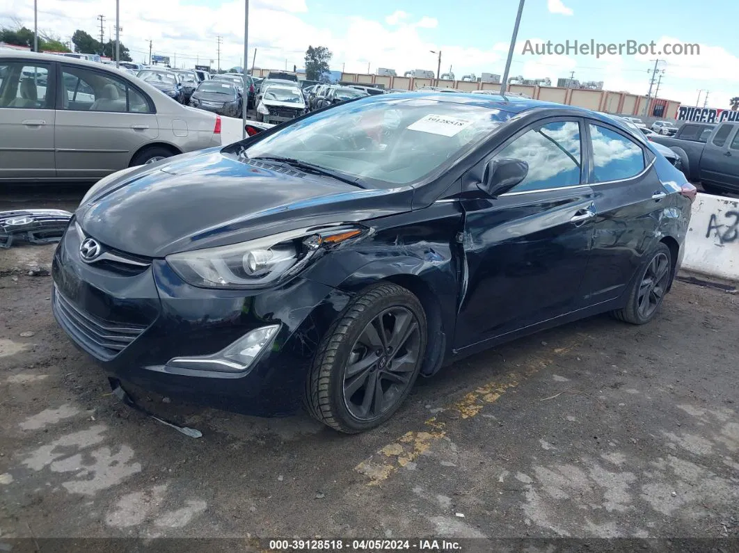 2014 Hyundai Elantra Limited Black vin: KMHDH4AE6EU171892