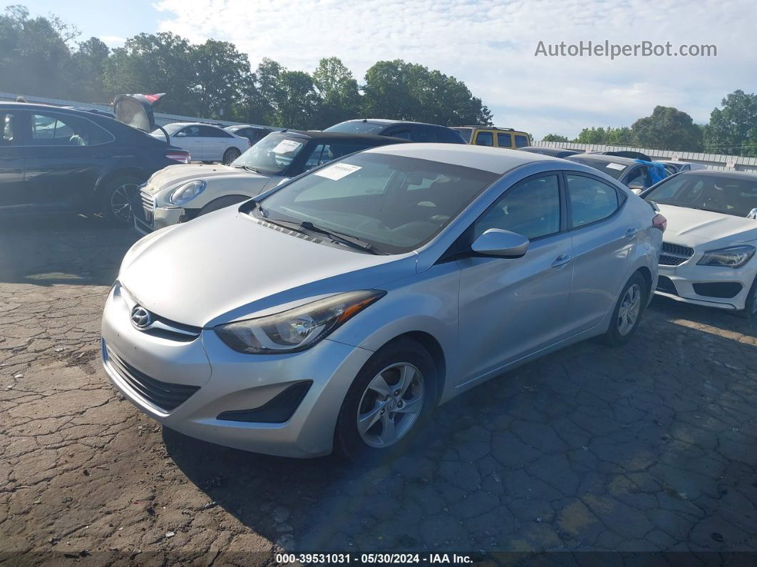 2014 Hyundai Elantra Se Silver vin: KMHDH4AE6EU178308