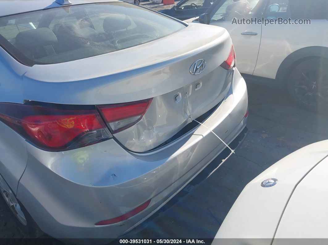 2014 Hyundai Elantra Se Silver vin: KMHDH4AE6EU178308