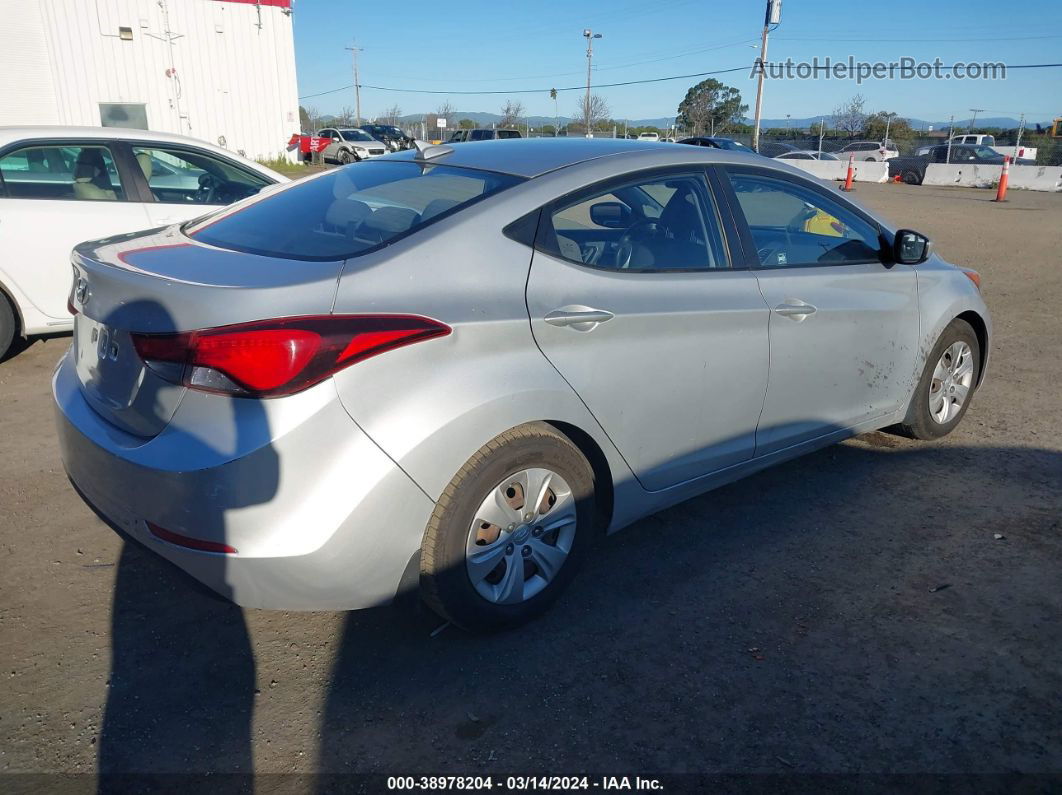 2016 Hyundai Elantra Se Серебряный vin: KMHDH4AE6GU544190