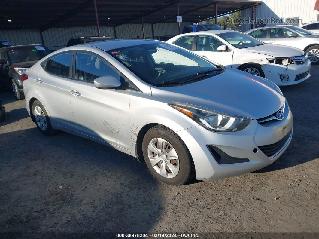 2016 Hyundai Elantra Se Серебряный vin: KMHDH4AE6GU544190