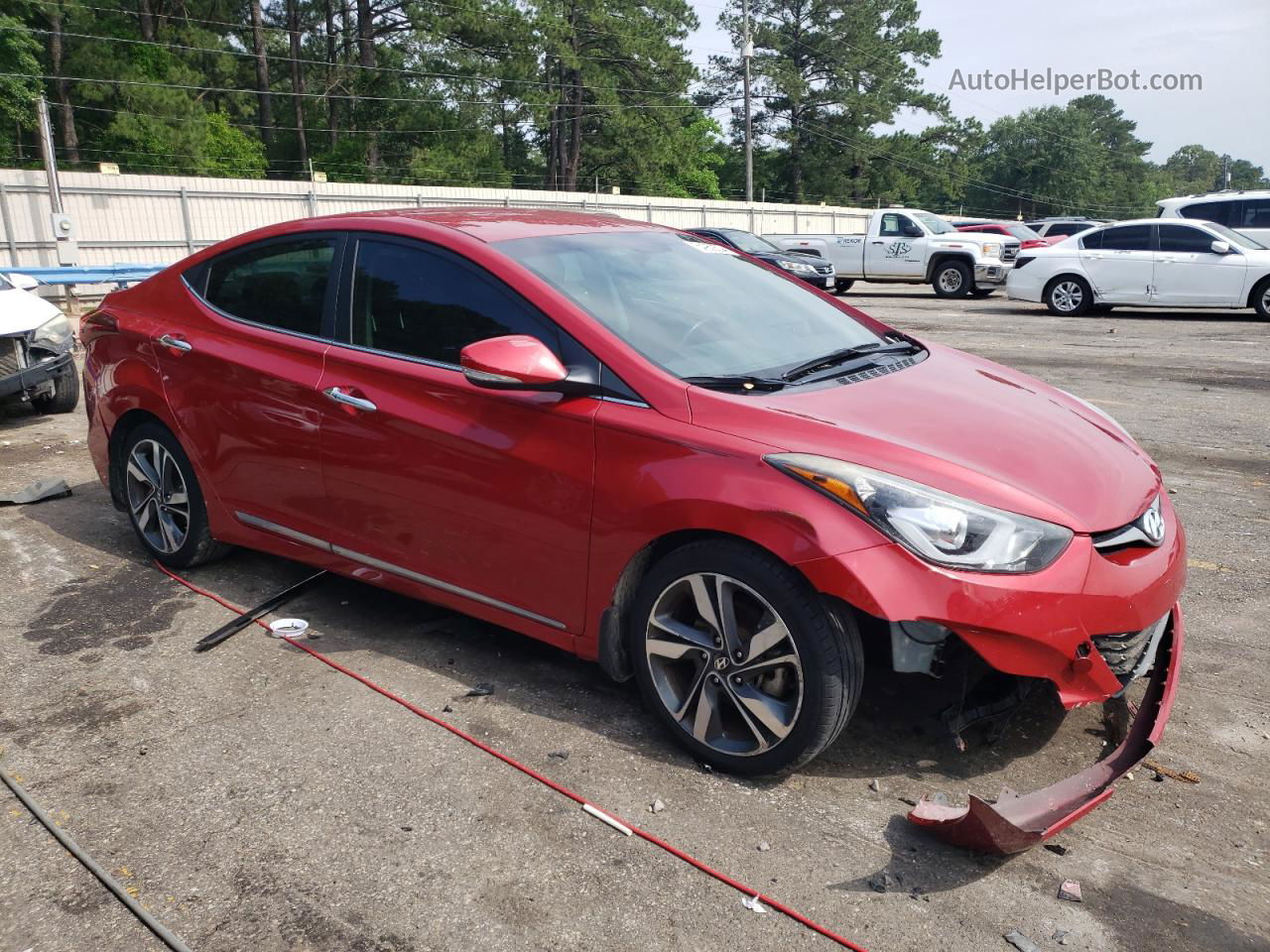 2016 Hyundai Elantra Se Красный vin: KMHDH4AE6GU552063