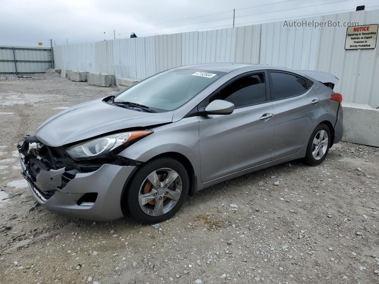 2011 Hyundai Elantra Gls Gray vin: KMHDH4AE7BU082957