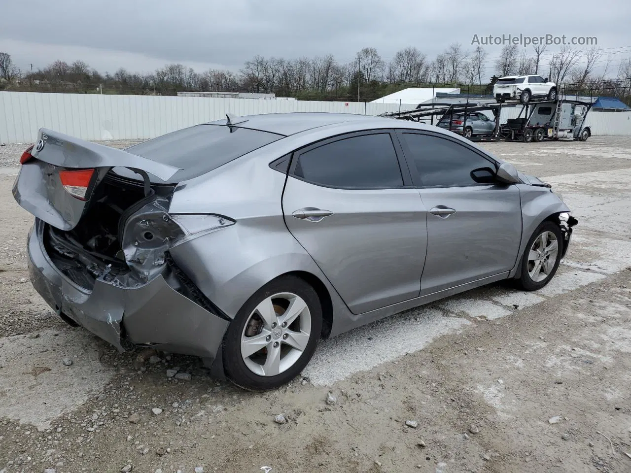 2011 Hyundai Elantra Gls Gray vin: KMHDH4AE7BU082957