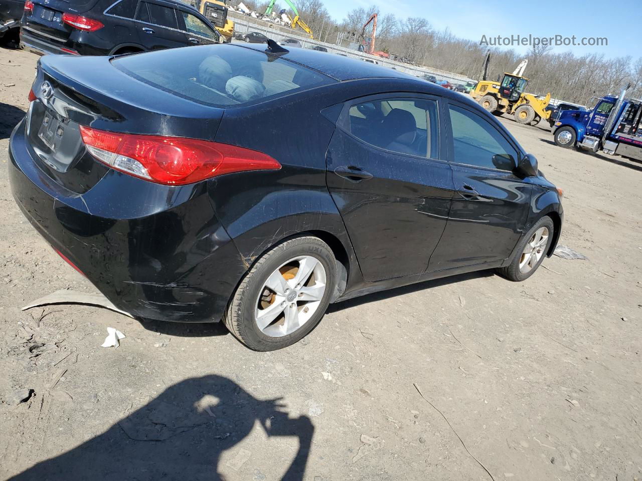 2011 Hyundai Elantra Gls Black vin: KMHDH4AE7BU092405