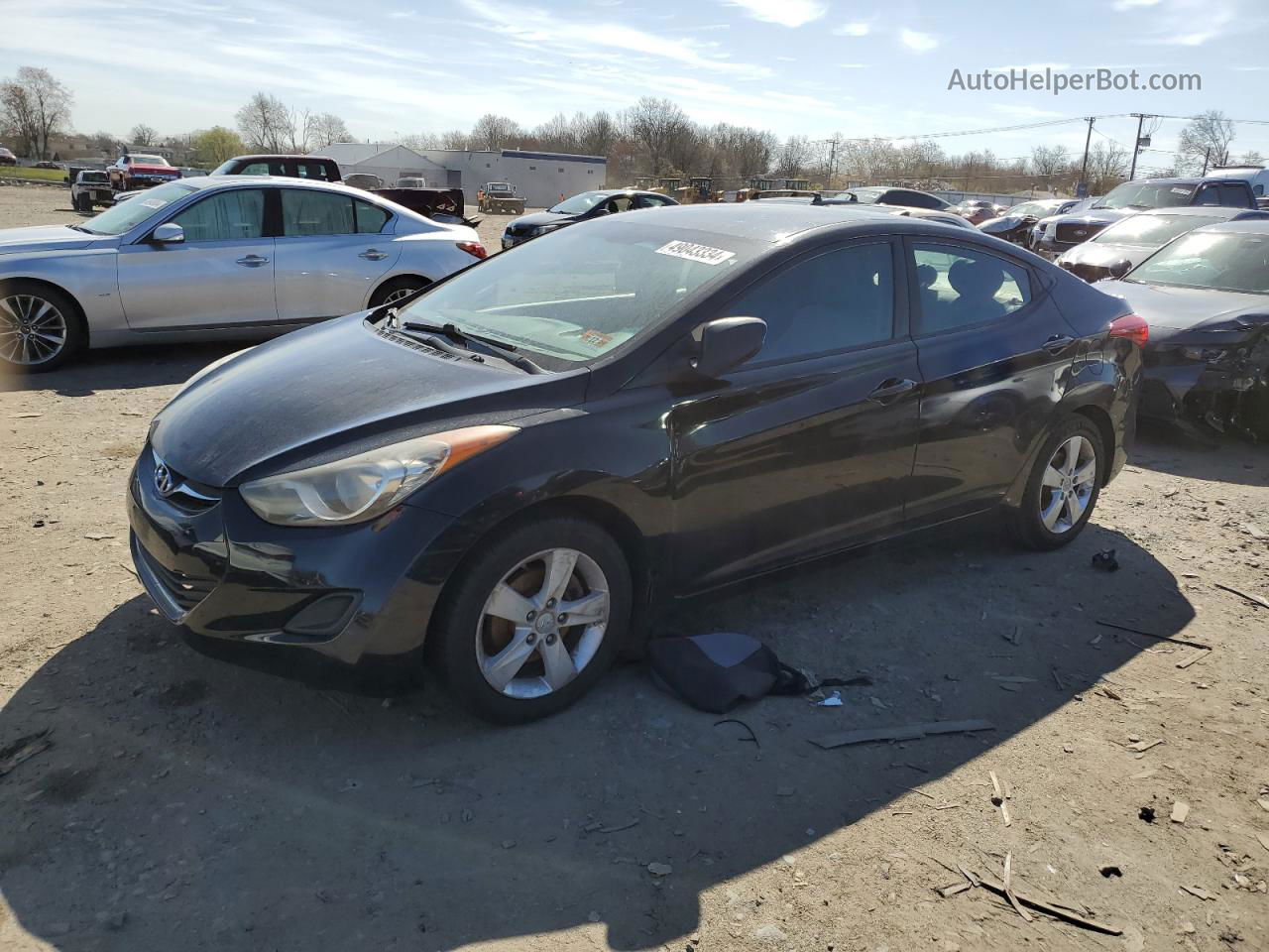 2011 Hyundai Elantra Gls Black vin: KMHDH4AE7BU092405