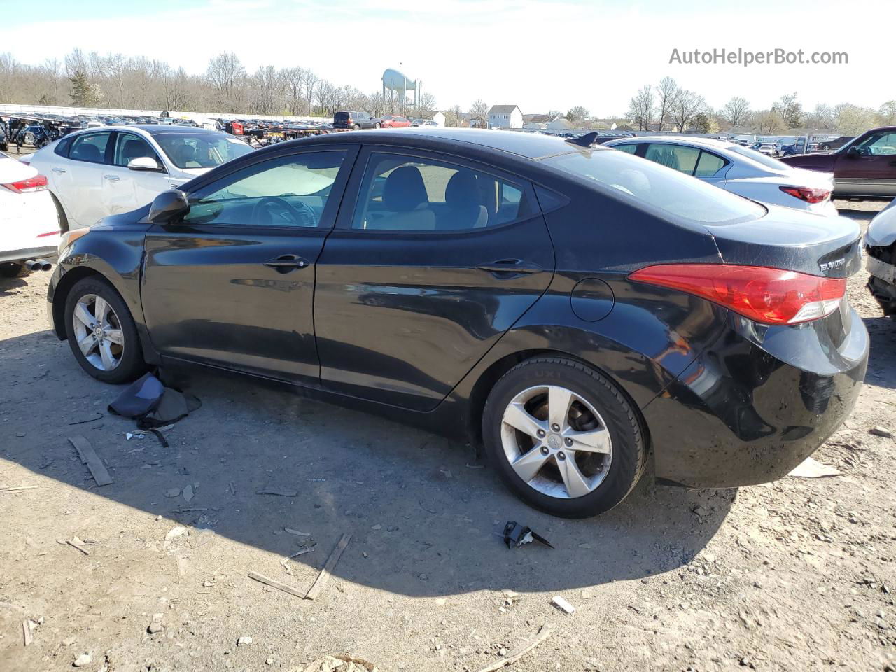 2011 Hyundai Elantra Gls Black vin: KMHDH4AE7BU092405