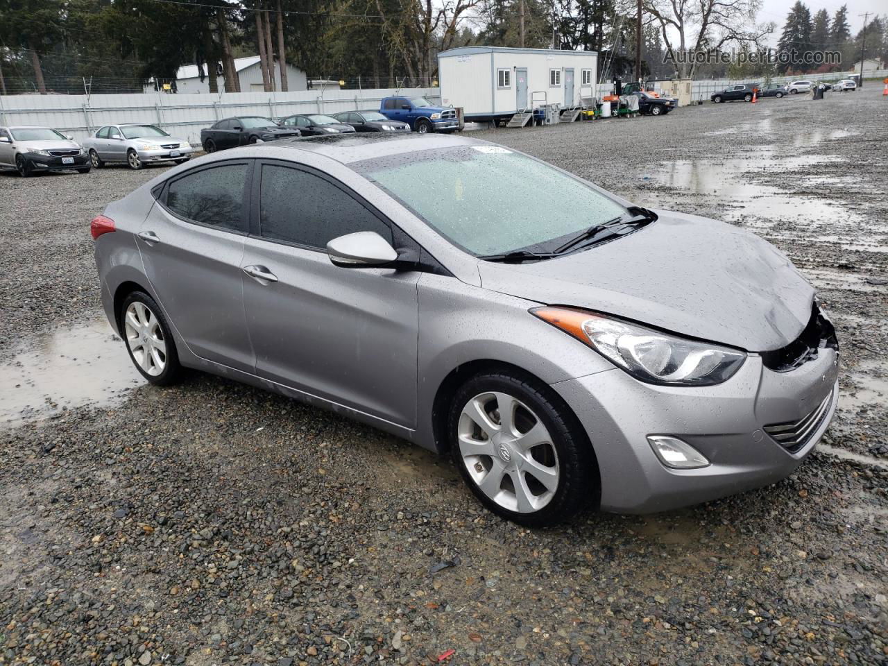 2011 Hyundai Elantra Gls Gray vin: KMHDH4AE7BU093750