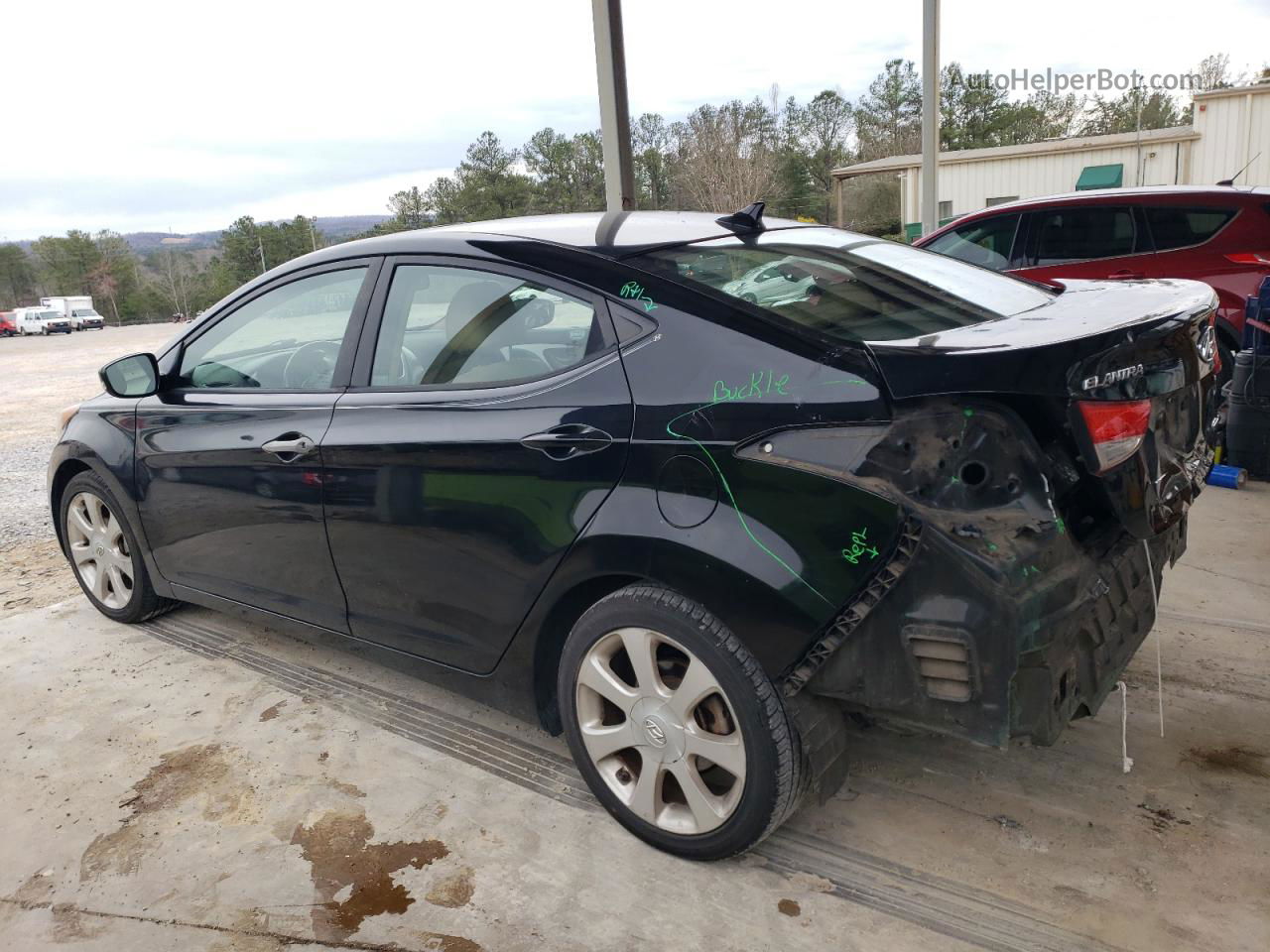 2011 Hyundai Elantra Gls Black vin: KMHDH4AE7BU101734