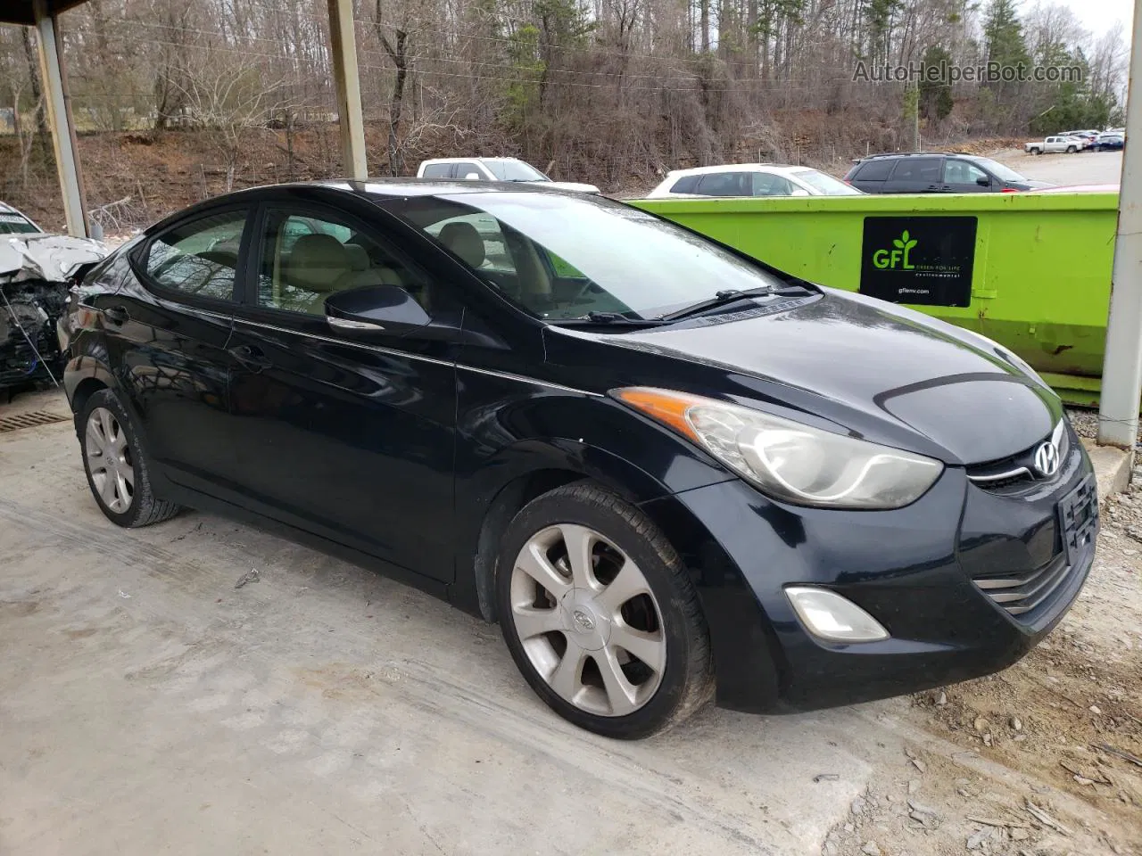 2011 Hyundai Elantra Gls Black vin: KMHDH4AE7BU101734