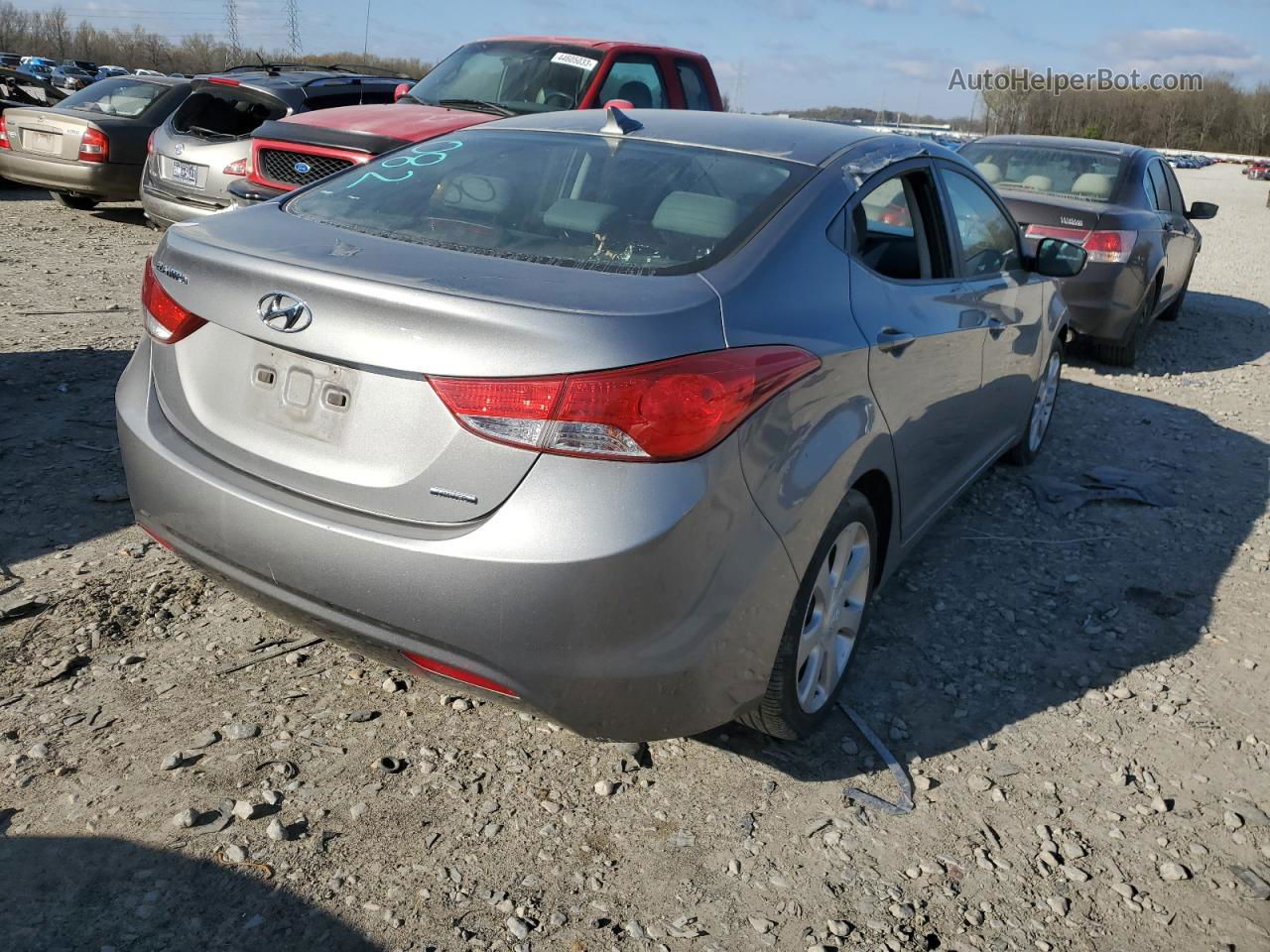 2011 Hyundai Elantra Gls Silver vin: KMHDH4AE7BU109333