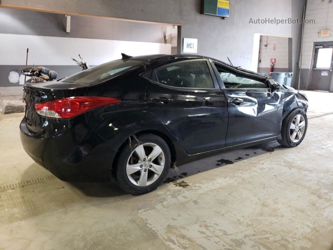 2011 Hyundai Elantra Gls Black vin: KMHDH4AE7BU115178