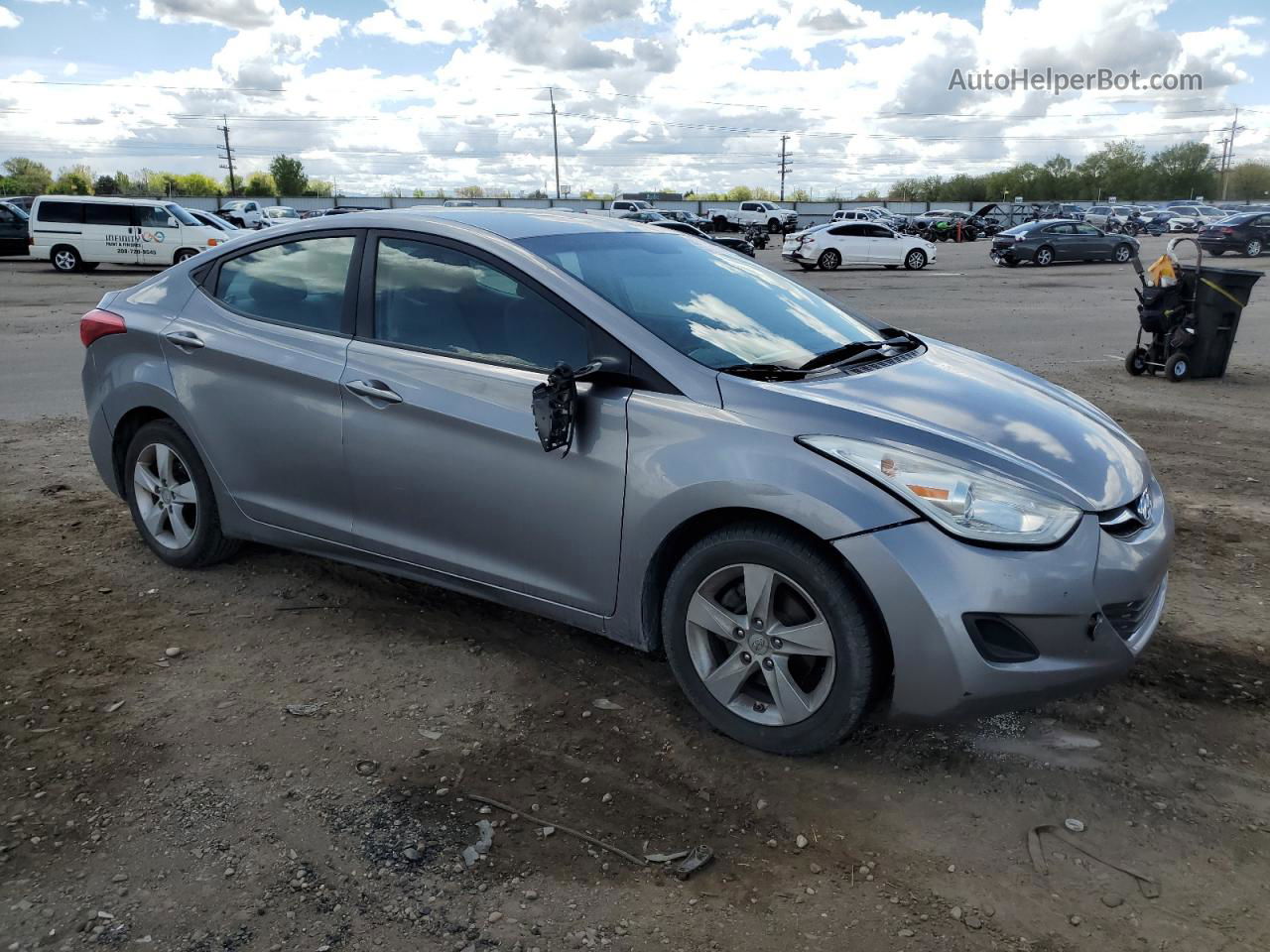 2011 Hyundai Elantra Gls Silver vin: KMHDH4AE7BU120901