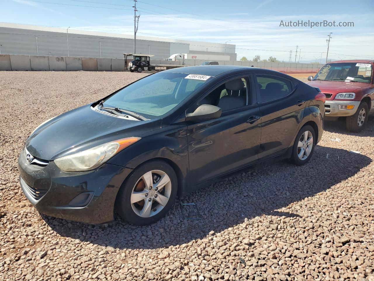 2011 Hyundai Elantra Gls Black vin: KMHDH4AE7BU123281