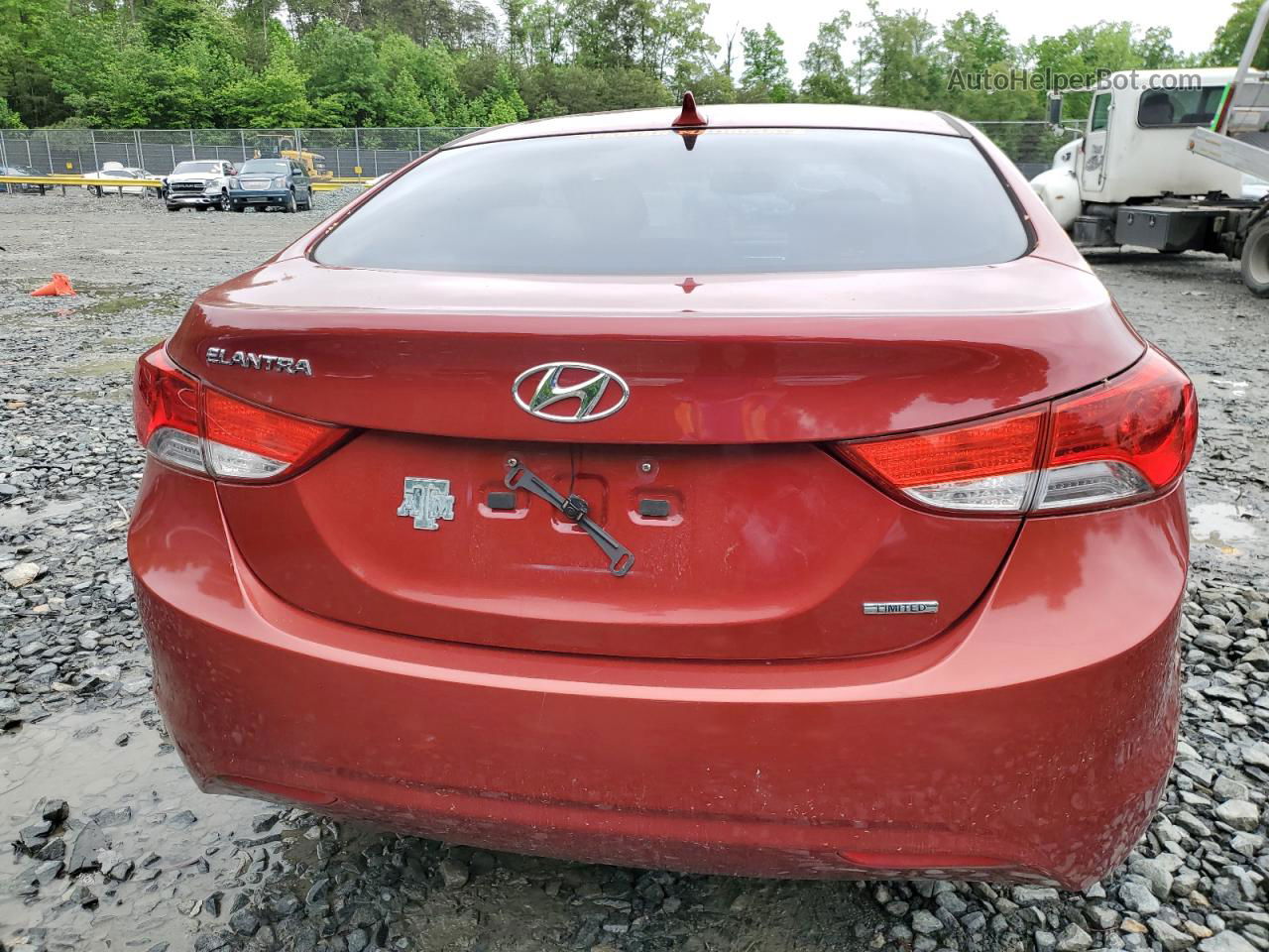 2011 Hyundai Elantra Gls Red vin: KMHDH4AE7BU149640