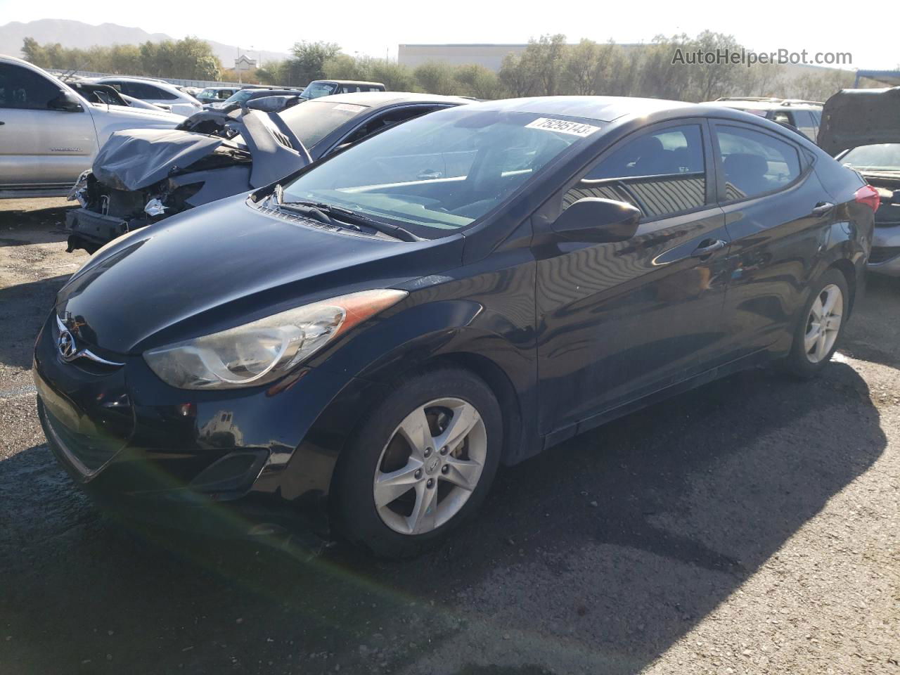 2011 Hyundai Elantra Gls Black vin: KMHDH4AE7BU153218