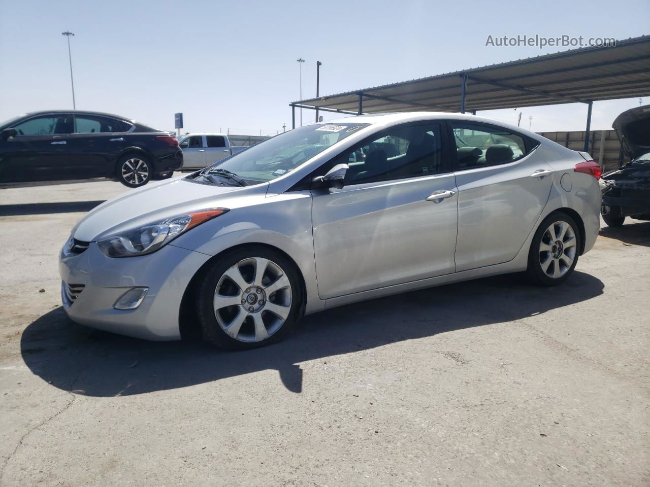 2012 Hyundai Elantra Gls Silver vin: KMHDH4AE7CU274171