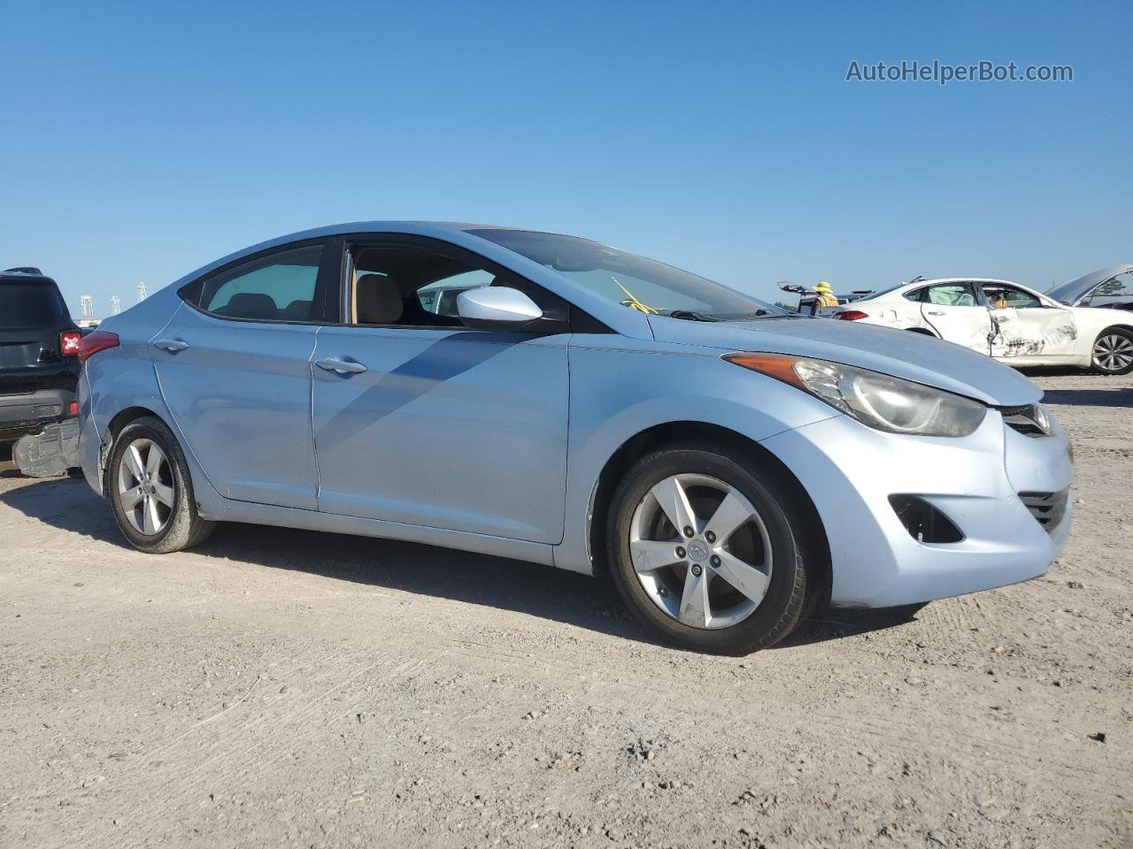 2012 Hyundai Elantra Gls Синий vin: KMHDH4AE7CU371564