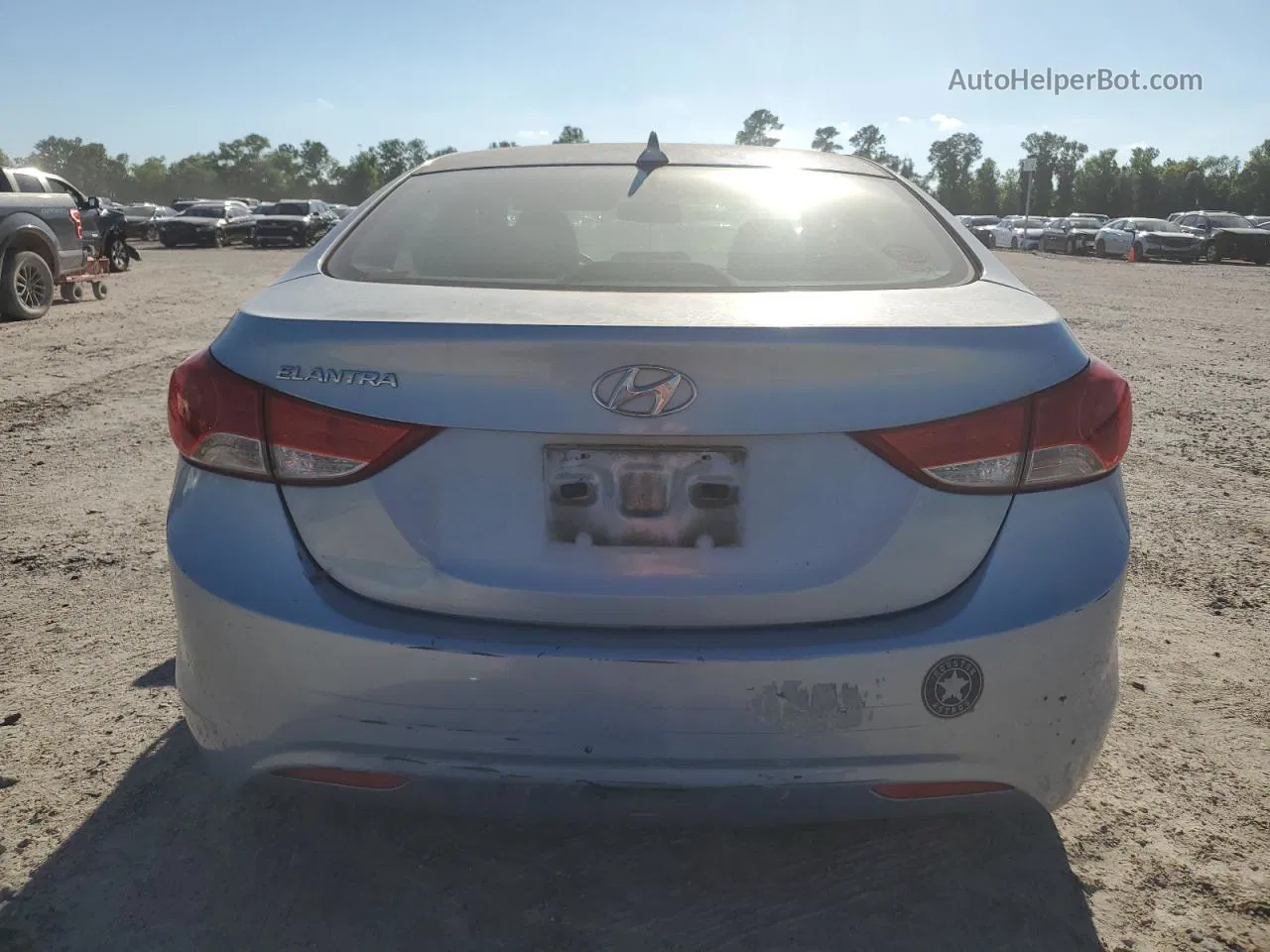 2012 Hyundai Elantra Gls Blue vin: KMHDH4AE7CU371564