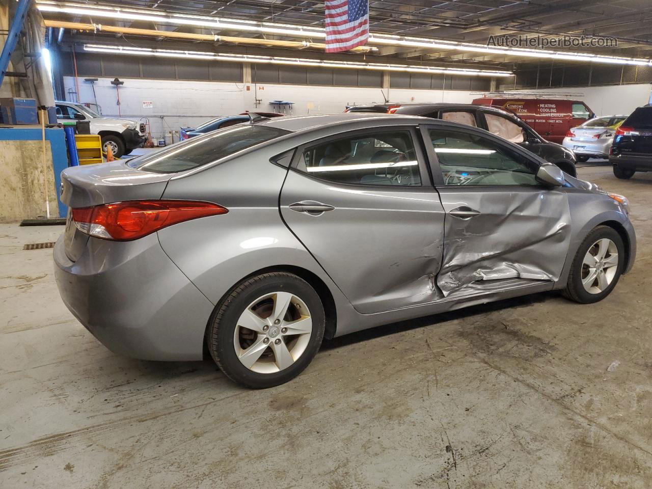 2012 Hyundai Elantra Gls Gray vin: KMHDH4AE7CU387201