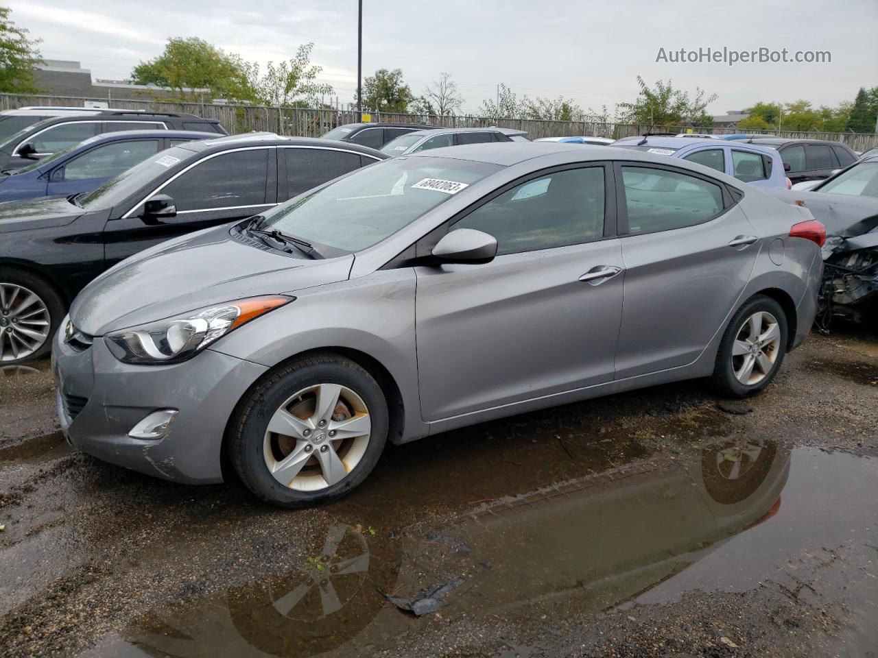 2012 Hyundai Elantra Gls Gray vin: KMHDH4AE7CU387201