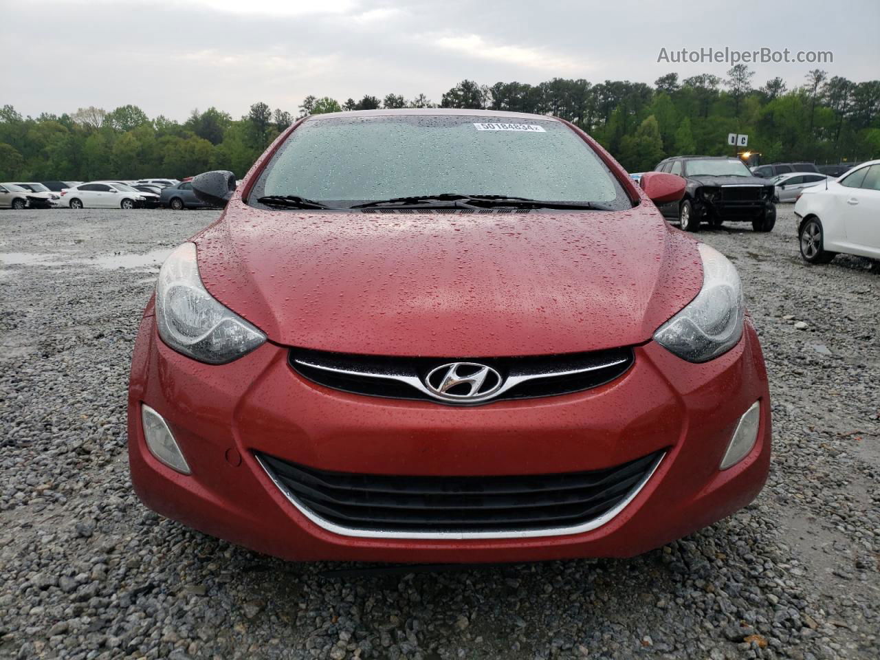 2012 Hyundai Elantra Gls Burgundy vin: KMHDH4AE7CU417992