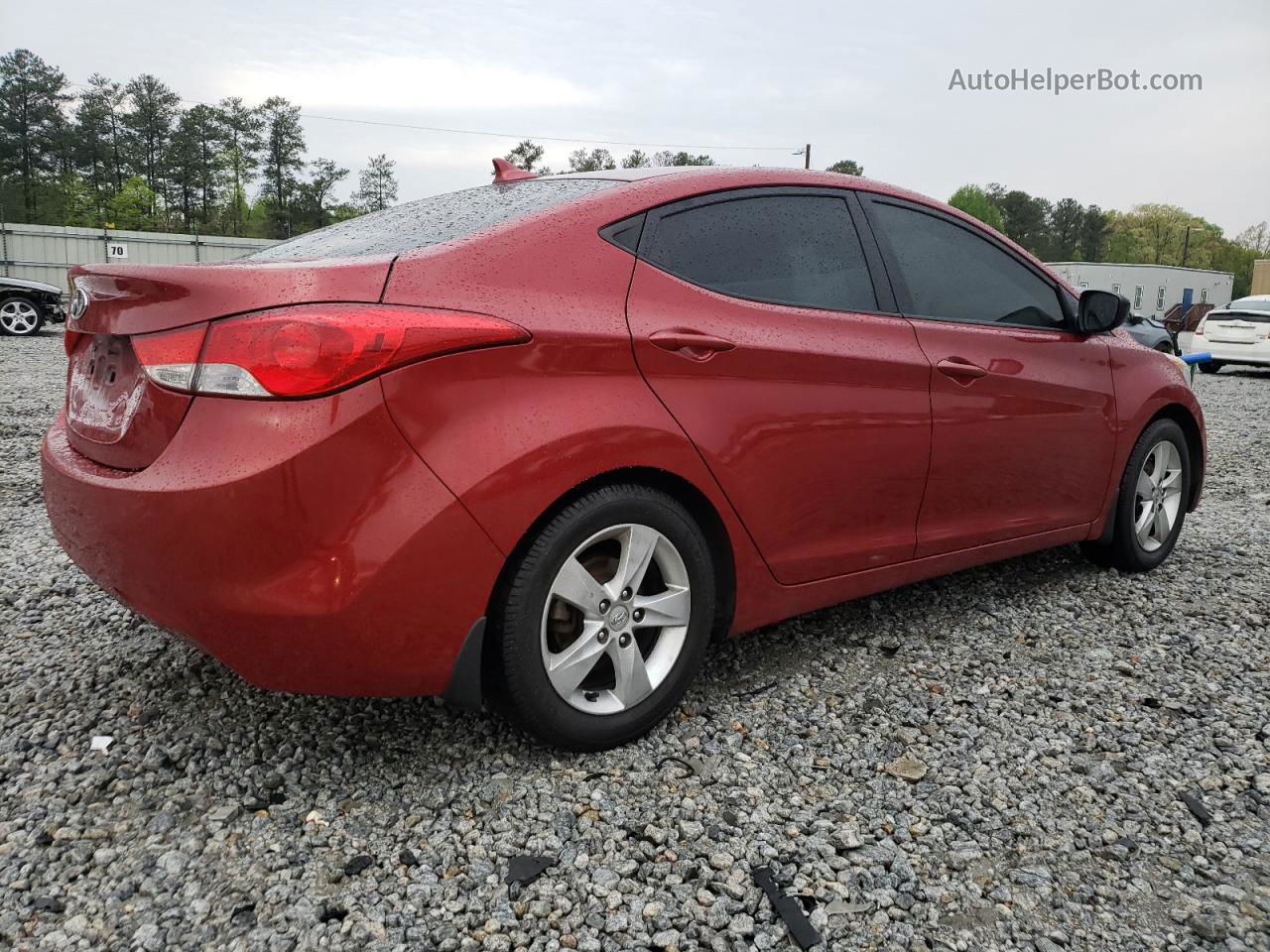 2012 Hyundai Elantra Gls Burgundy vin: KMHDH4AE7CU417992