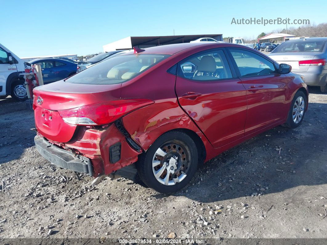 2012 Hyundai Elantra Gls (ulsan Plant) Maroon vin: KMHDH4AE7CU429303