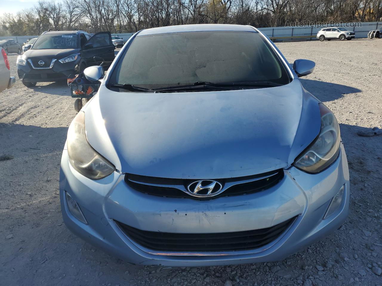 2012 Hyundai Elantra Gls Blue vin: KMHDH4AE7CU442648