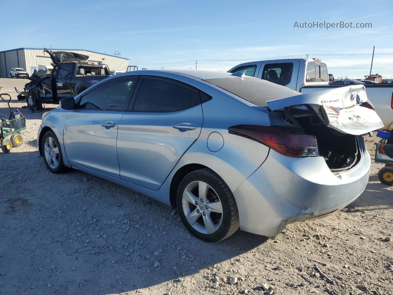 2012 Hyundai Elantra Gls Blue vin: KMHDH4AE7CU442648